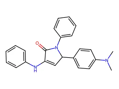 5-[4-(dimethylamino)phenyl]-1-phenyl-3-(phenylamino)-1,5-dihydro-2H-pyrrol-2-one structure