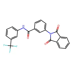 3-(1,3-dioxoisoindol-2-yl)-N-[3-(trifluoromethyl)phenyl]benzamide structure
