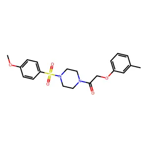 1-[4-(4-Methoxyphenyl)sulfonylpiperazin-1-yl]-2-(3-methylphenoxy)ethanone structure