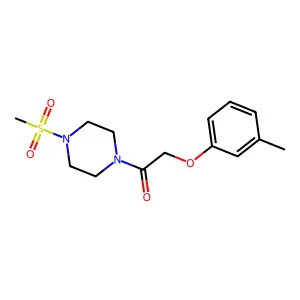 1-[(3-Methylphenoxy)acetyl]-4-(methylsulfonyl)piperazine structure