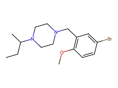 1-(5-Bromo-2-methoxybenzyl)-4-(butan-2-yl)piperazine structure