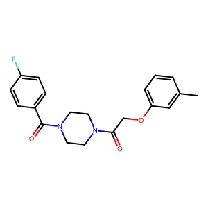 1-[4-(4-Fluorobenzoyl)piperazin-1-yl]-2-(3-methylphenoxy)ethanone structure