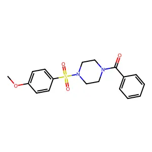 1-Benzoyl-4-(4-methoxybenzenesulfonyl)piperazine structure