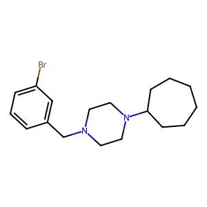 1-[(3-Bromophenyl)methyl]-4-cycloheptylpiperazine structure