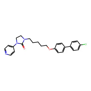 1-[5-[4-(4-Chlorophenyl)phenoxy]pentyl]-3-(4-pyridyl)imidazolidin-2-one structure