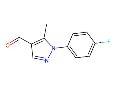 1-(4-Fluorophenyl)-5-methyl-1H-pyrazole-4-carboxaldehyde structure