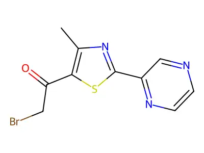 2-Bromo-1-(4-methyl-2-(2-pyrazinyl)-5-thiazolyl)ethanone structure