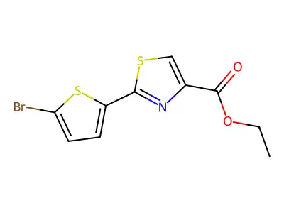 Ethyl 2-(5-bromo-2-thienyl)-1,3-thiazole-4-carboxylate structure
