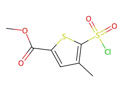 Methyl 5-(Chlorosulfonyl)-4-methylthiophene-2-carboxylate structure