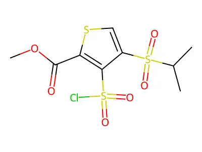 Methyl 3-(Chlorosulfonyl)-4-(isopropylsulfonyl)-2-thiophenecarboxylate structure