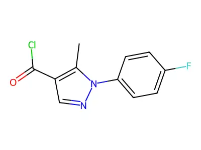 1-(4-Fluorophenyl)-5-methyl-1H-pyrazole-4-carbonyl chloride structure