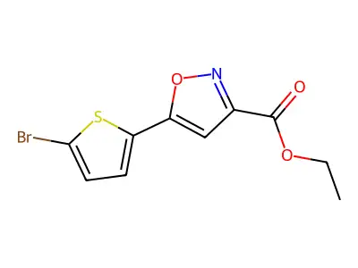 Ethyl 5-(5-bromo-2-thienyl)-3-isoxazolecarboxylate structure