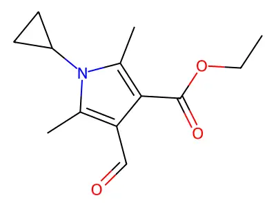 Ethyl 1-Cyclopropyl-4-formyl-2,5-dimethyl-1H-pyrrole-3-carboxylate structure