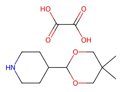 4-(5,5-Dimethyl-1,3-dioxan-2-YL)piperidine oxalate structure