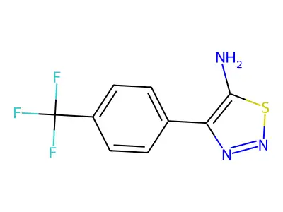 4-[4-(Trifluoromethyl)Phenyl]-1,2,3-Thiadiazol-5-Amine structure