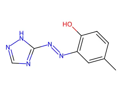 Phenol, 4-methyl-2-(1H-1,2,4-triazol-3-ylazo)- structure