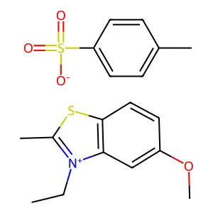 Benzothiazolium, 3-ethyl-5-methoxy-2-methyl-, 4-methylbenzenesulfonate (1:1) structure