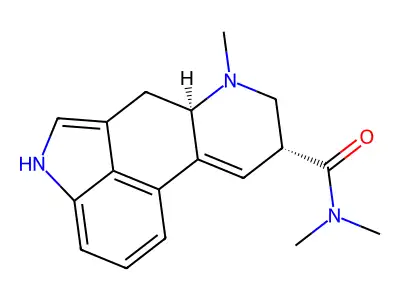 (8beta)-9,10-Didehydro-N,N,6-trimethylergoline-8-carboxamide structure