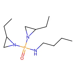 N-bis(2-ethylaziridin-1-yl)phosphorylbutan-1-amine structure