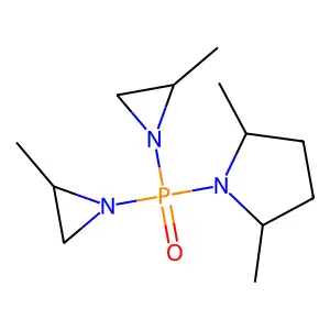 1-[Bis(2-methylaziridin-1-yl)phosphoryl]-2,5-dimethylpyrrolidine structure