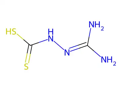 (Diaminomethylideneamino)carbamodithioic acid structure