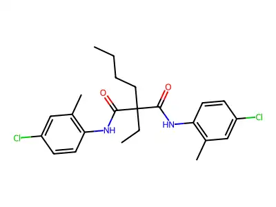 Propanediamide, N,N'-bis(4-chloro-2-methylphenyl)-2-butyl-2-ethyl- structure