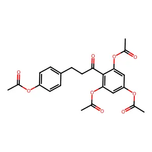 3,5-Bis(acetyloxy)-2-{3-[4-(acetyloxy)phenyl]propanoyl}phenyl acetate structure