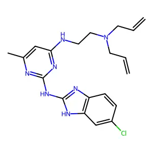 N-2-(6-Chloro-1H-benzoimidazol-2-yl)-N-4-(2-diallylamino-ethyl)-6-methyl-pyrimidine-2,4-diamine structure