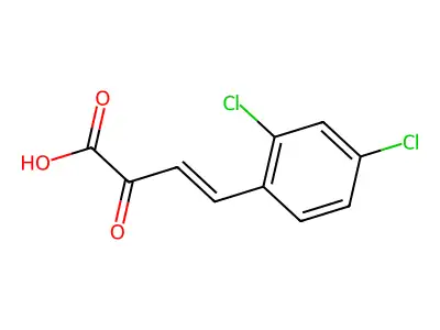 (3E)-4-(2,4-Dichlorophenyl)-2-oxo-3-butenoic acid structure