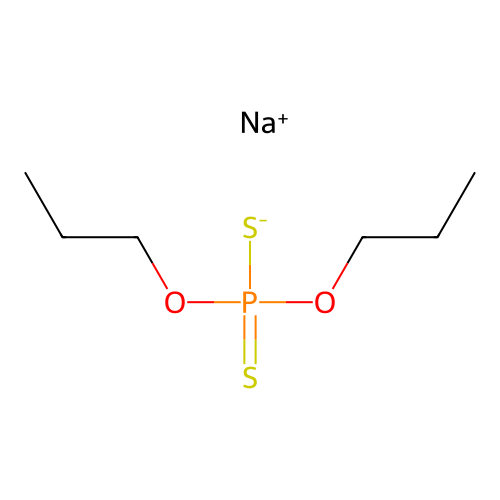 Sodium dipropoxy-sulfanylidene-sulfido-lambda5-phosphane structure