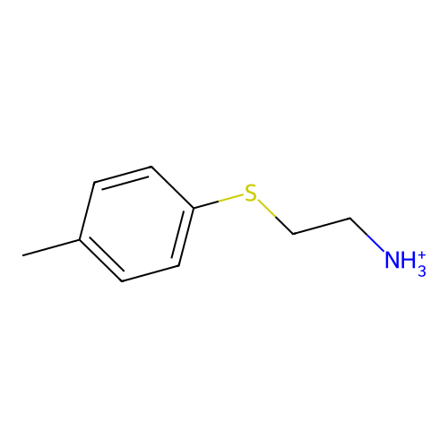 2-(4-Methylphenyl)sulfanylethylazanium structure