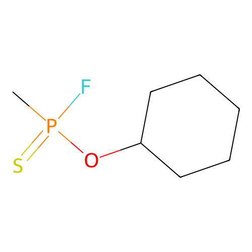 Cyclohexyl methylphosphonothionofluoridate structure