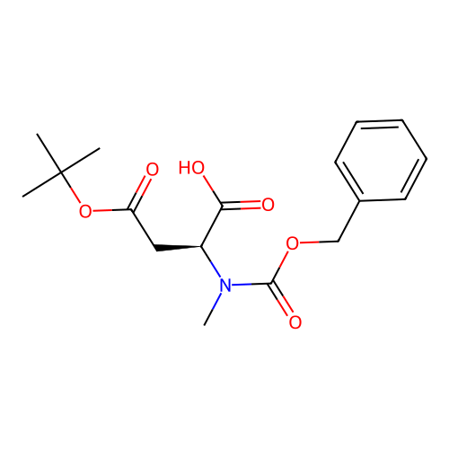 (S)-2-(((Benzyloxy)carbonyl)(methyl)amino)-4-(tert-butoxy)-4-oxobutanoic acid structure