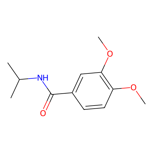 N-isopropyl-3,4-dimethoxybenzamide structure
