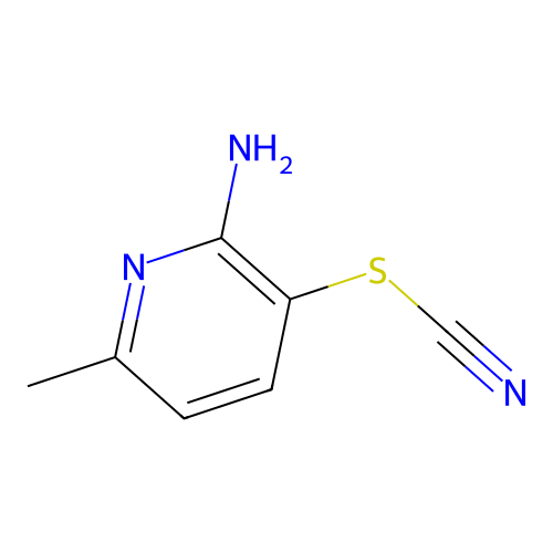 (2-Amino-6-methyl-3-pyridinyl) thiocyanate structure