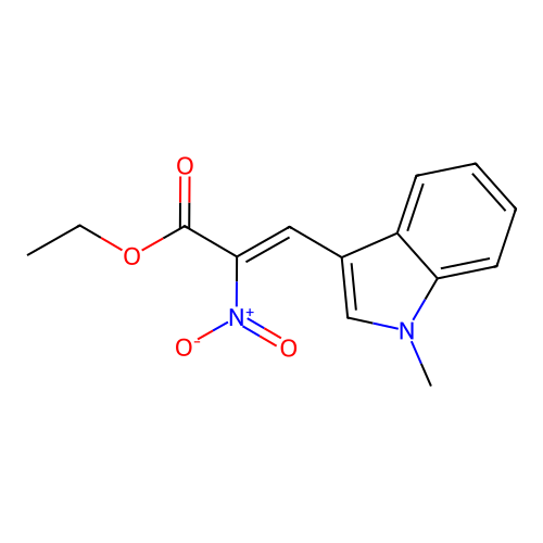 (Z)-ethyl 3-(1-methyl-1H-indol-3-yl)-2-nitroacrylate structure