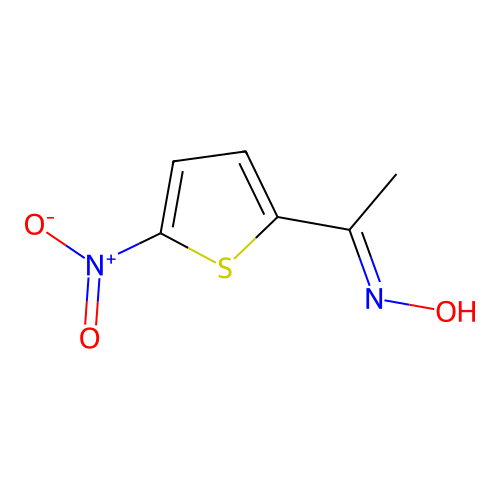 1-(5-Nitro-2-thienyl)ethanone oxime structure