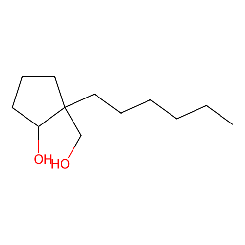 2-Hexyl-2-(hydroxymethyl)cyclopentan-1-ol structure
