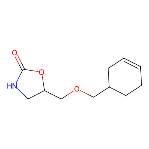 5-[(Cyclohex-3-EN-1-ylmethoxy)methyl]-1,3-oxazolidin-2-one structure