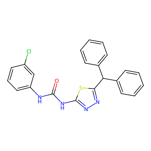 1-(5-Benzhydryl-1,3,4-thiadiazol-2-yl)-3-(3-chlorophenyl)urea structure
