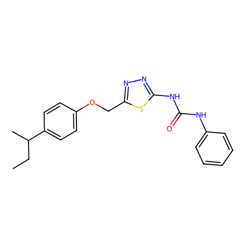 1-(5-{[4-(Butan-2-yl)phenoxy]methyl}-1,3,4-thiadiazol-2-yl)-3-phenylurea structure