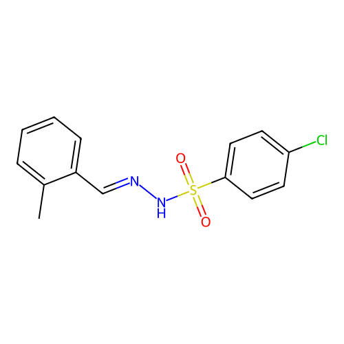 4-chloro-N-[(E)-(2-methylphenyl)methylideneamino]benzenesulfonamide structure