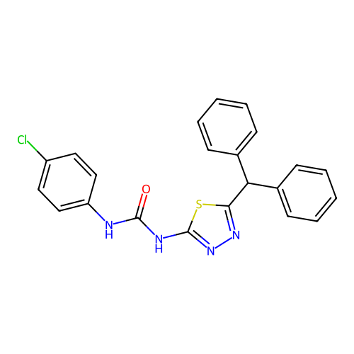 1-(5-Benzhydryl-1,3,4-thiadiazol-2-yl)-3-(4-chlorophenyl)urea structure