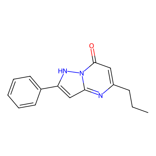 2-phenyl-5-propylpyrazolo[1,5-a]pyrimidin-7(4H)-one structure
