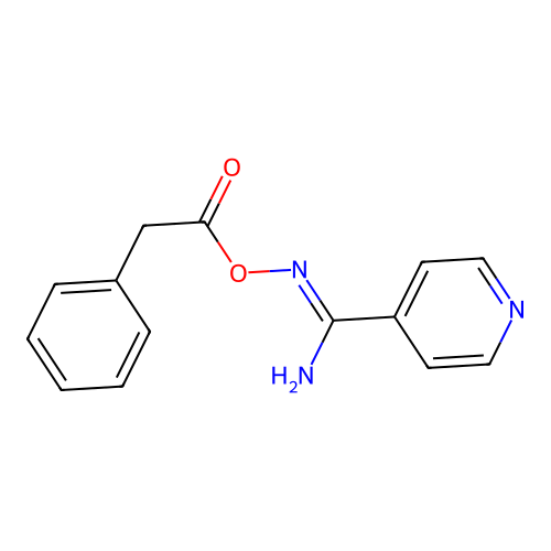 N'-[(2-phenylacetyl)oxy]pyridine-4-carboximidamide structure