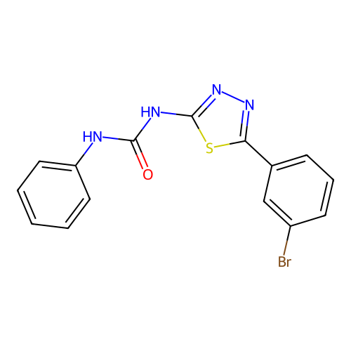 1-(5-(3-Bromophenyl)-1,3,4-thiadiazol-2-yl)-3-phenylurea structure