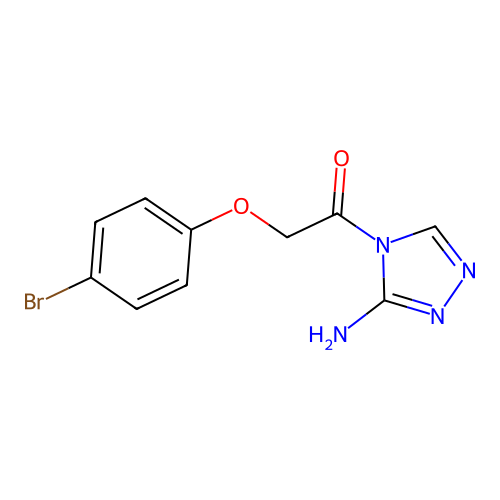 1-(3-amino-4H-1,2,4-triazol-4-yl)-2-(4-bromophenoxy)ethanone structure