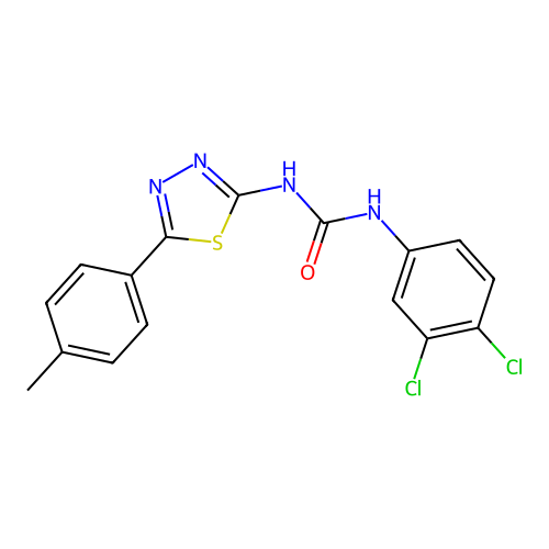 1-(3,4-Dichlorophenyl)-3-[5-(4-methylphenyl)-1,3,4-thiadiazol-2-yl]urea structure
