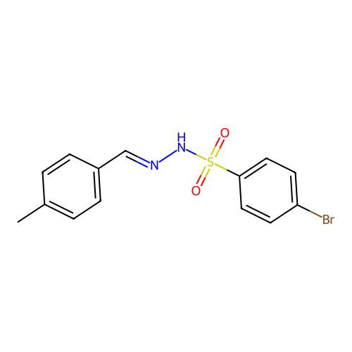 4-bromo-N-[(E)-(4-methylphenyl)methylideneamino]benzenesulfonamide structure