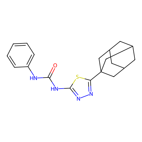 n-[5-(1-Adamantyl)-1,3,4-thiadiazol-2-yl]-n'-phenylurea structure